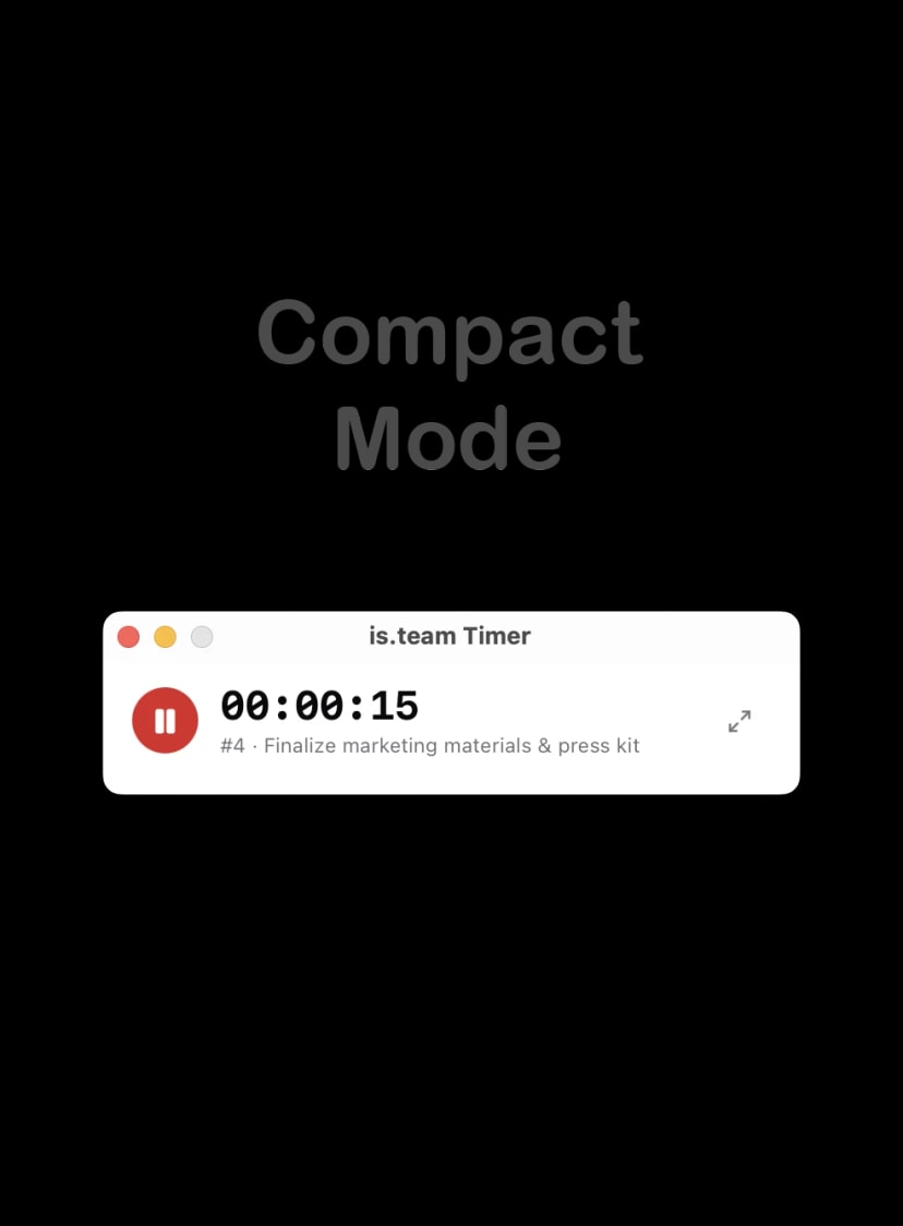 is.team Timer — Compact mode